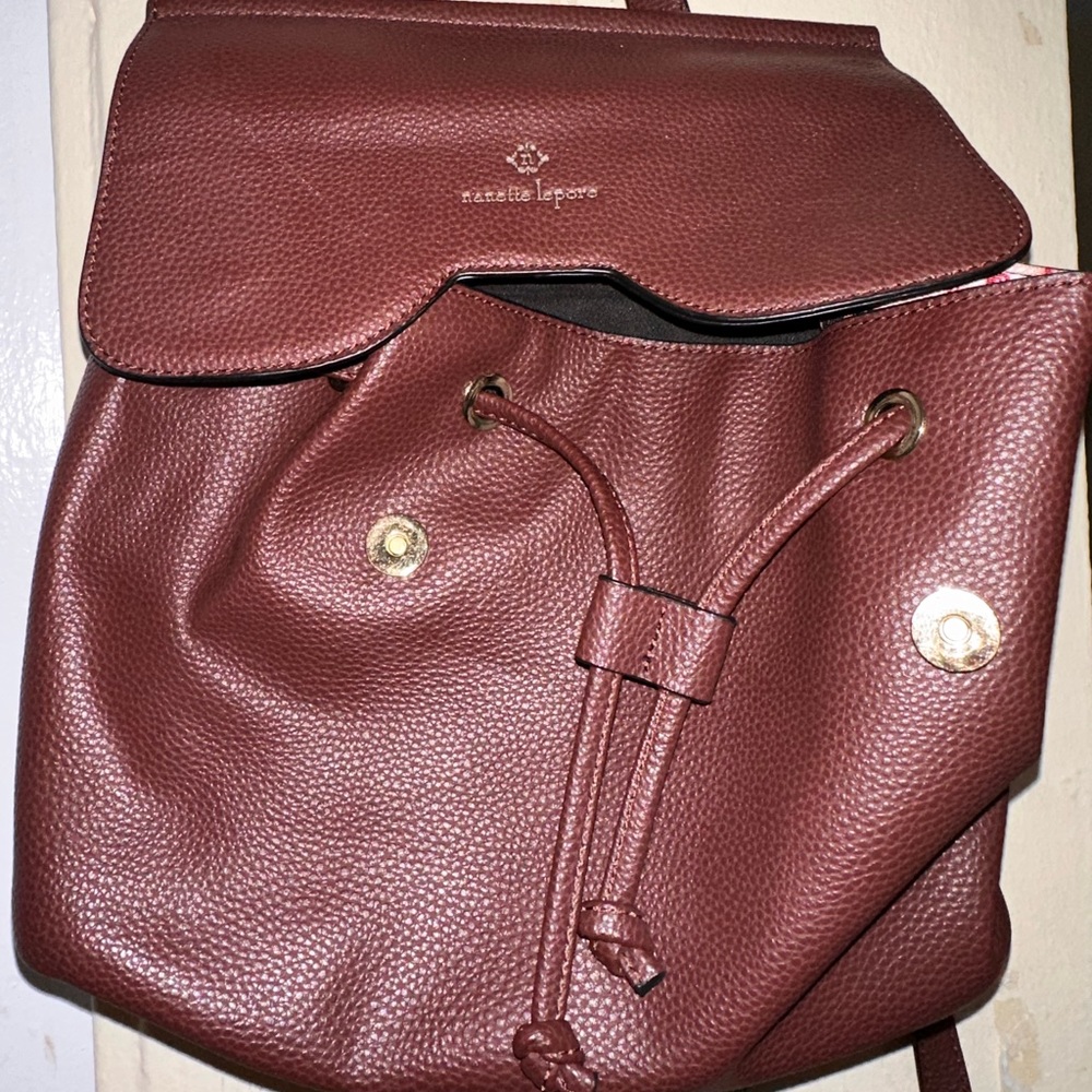 Brown small backpack